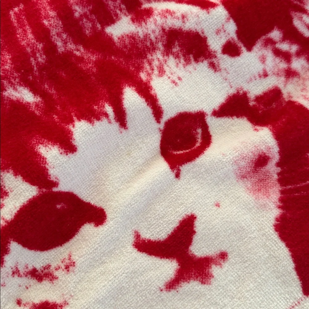 Taylor Swift Red & White Meredith Cat Photo Collage Towel - NWOT